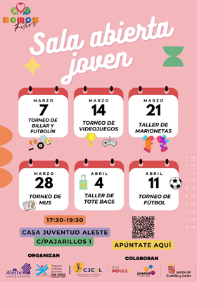 Actividades Sala Abierta Espacio Joven